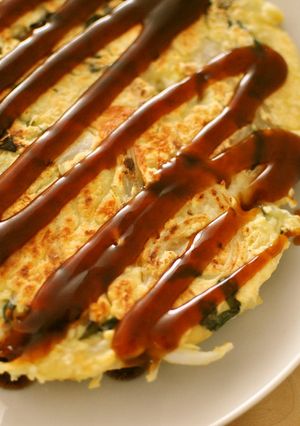 ♪新玉ねぎのヘルシーお好み焼き♪-レシピのメイン写真