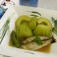 加賀太胡瓜(加賀野菜)と若鮎の炊き合わせ