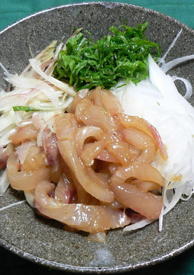 シマアジと香味野菜のわさびめんつゆ和え-レシピのメイン写真