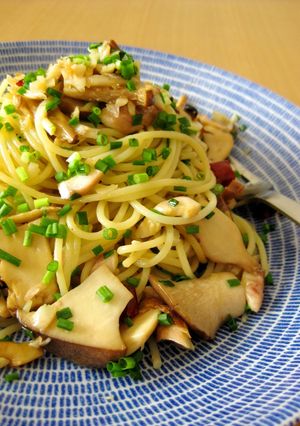 アジの開きとエリンギのパスタ-レシピのメイン写真