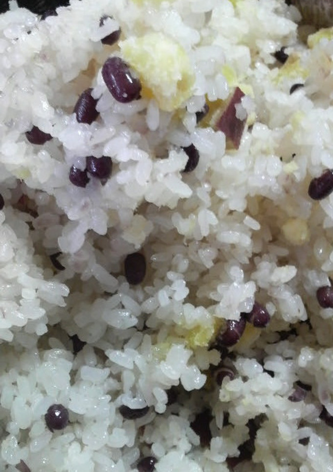 小豆とサツマイモの蒸しおこわ-レシピのメイン写真