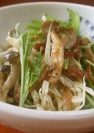 水菜、ベーコン、しめじdeごぼうサラダ-レシピのメイン写真