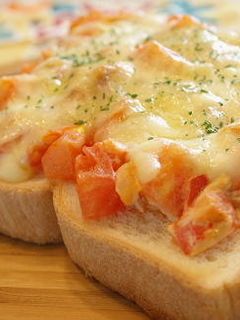 ツナとトマトのキムチトースト-レシピのメイン写真