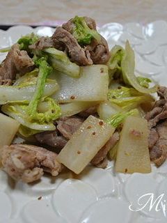 白菜と豚肉のマスタード炒め-レシピのメイン写真