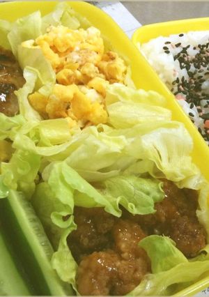 野菜たっぷり♪レタス巻き巻きのお弁当☆-レシピのメイン写真