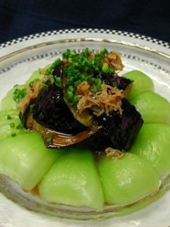 揚げ茄子と青梗菜のトロシャキ中華風サラダ-レシピのメイン写真