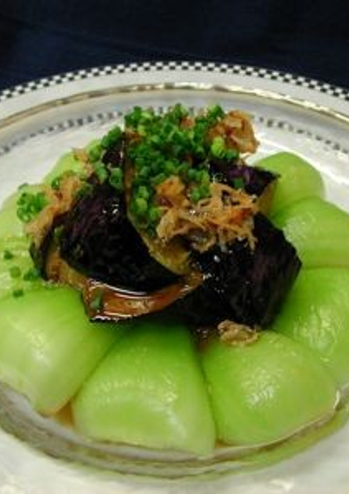 揚げ茄子と青梗菜のトロシャキ中華風サラダ-レシピのメイン写真