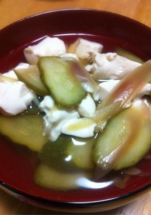 二度美味しい！夏野菜の漬物スープ-レシピのメイン写真