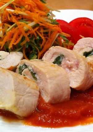鶏胸肉のしそチーズ巻きソテー-レシピのメイン写真