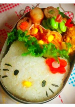 簡単＊キティちゃん弁当(キャラ弁)-レシピのメイン写真