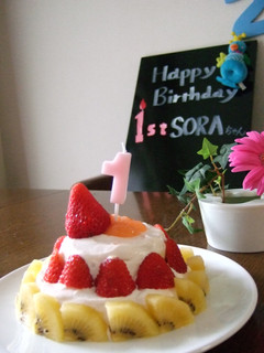アレルギー対応/簡単お誕生日ケーキ-レシピのメイン写真