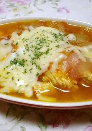 完熟トマトと新玉&鶏むね肉の重ね煮-レシピのメイン写真