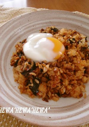 温玉のっけ＊納豆と海苔のチャーハン-レシピのメイン写真