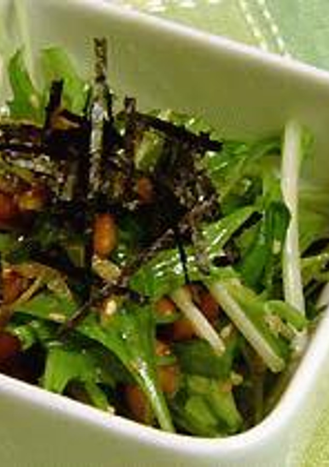 しゃきしゃき水菜の納豆和え-レシピのメイン写真