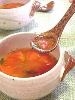 しそとトマトの寒天スープ-レシピのメイン写真