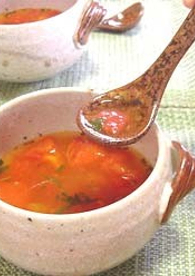しそとトマトの寒天スープ-レシピのメイン写真