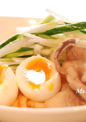 ピリ美味ッ！かんずり冷麺（うどん）-レシピのメイン写真