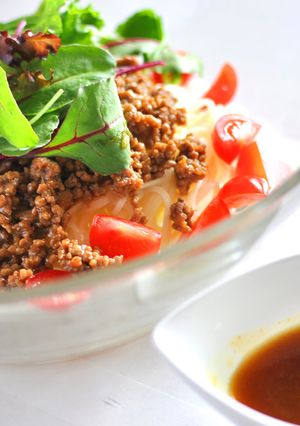 【変わり種？？】冷たいそぼろカレー素麺-レシピのメイン写真
