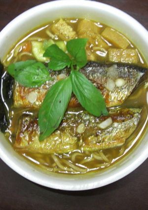 カレー南蛮さんまそば-レシピのメイン写真