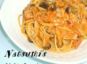 きのことベーコンのトマトクリームパスタ✿-レシピのメイン写真