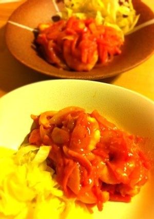 野菜も食べたい簡単エビチリ-レシピのメイン写真