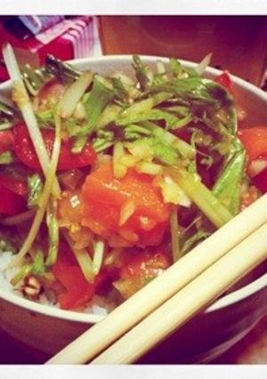 サーモン丼-レシピのメイン写真