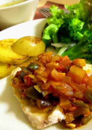 めかじきの夏野菜トマトソースがけ-レシピのメイン写真