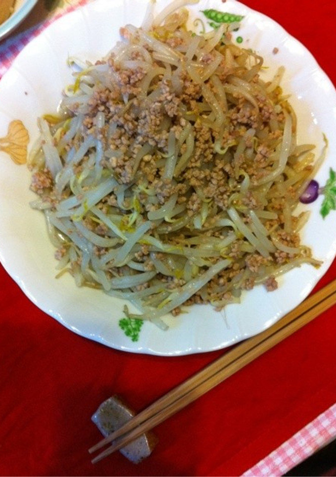 もやしと豚ひき肉の炒め物-レシピのメイン写真