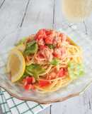 トマトとツナのひんやり冷製パスタ🍅