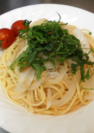 簡単！青ジソなめたけスパゲティ-レシピのメイン写真
