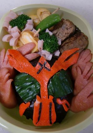 仮面ライダーオーズのキャラ弁-レシピのメイン写真