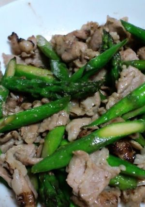 手間をかけずにアスパラと豚肉の炒め物-レシピのメイン写真