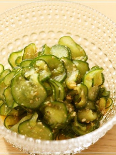 *胡瓜のゴマ酢和え*-レシピのメイン写真