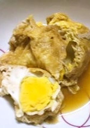 わが家の絶品☆卵の揚げ袋煮-レシピのメイン写真