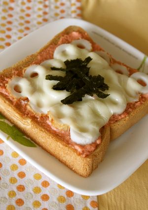 １枚でお腹満足☆明太マヨちくわトースト-レシピのメイン写真