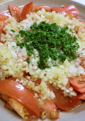 ひんや~り冷やして♪ トマトの和風サラダ-レシピのメイン写真