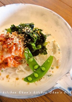 ひんやり“スープでうどん”キムチ＆豆乳-レシピのメイン写真
