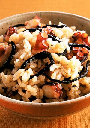長ひじきとたこの炊き込みご飯-レシピのメイン写真