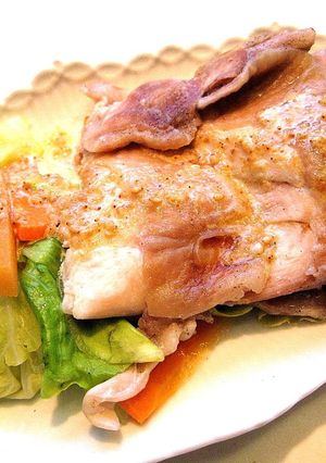 レンジでパパッと☆ゴマドレかけ蒸し鶏-レシピのメイン写真