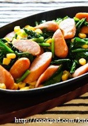 お弁当にも♡ポパイ&ウインナー&コーン-レシピのメイン写真