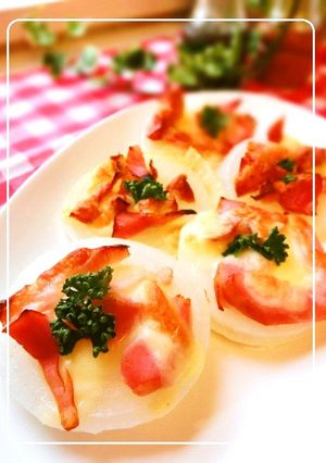 たまねぎに♥ベーコンチーズ乗せ-レシピのメイン写真