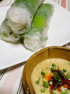 新たまねぎと豚バラ肉の冷しゃぶ生春巻き-レシピのメイン写真