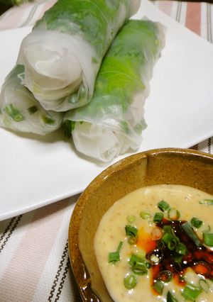新たまねぎと豚バラ肉の冷しゃぶ生春巻き-レシピのメイン写真