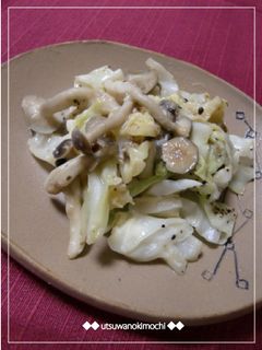 新キャベツとしめじの味噌マヨネーズ炒め-レシピのメイン写真
