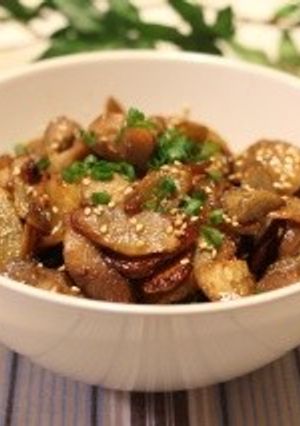 美味しい～！！鶏肉と新ごぼうの甘辛丼　-レシピのメイン写真