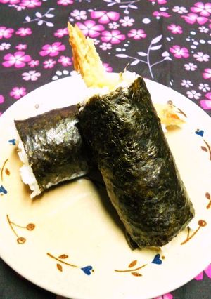 海老天巻きおにぎり-レシピのメイン写真