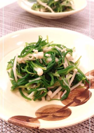 おかひじき＆えのきの甘辛わさび醤油あえ-レシピのメイン写真