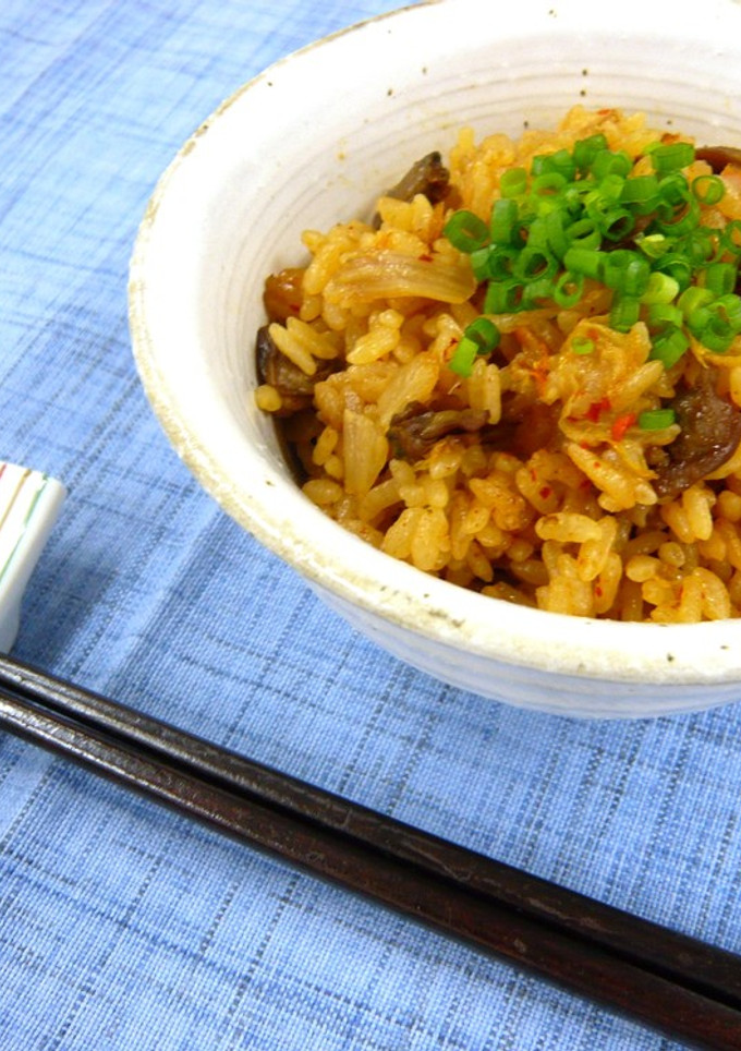 キムチとあさりの佃煮の炊き込みご飯-レシピのメイン写真