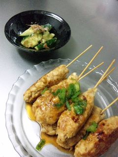 焼肉のタレでつくね串焼き-レシピのメイン写真