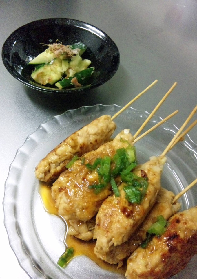 焼肉のタレでつくね串焼き-レシピのメイン写真